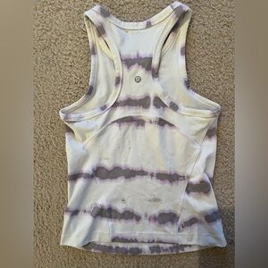 Lululemon Tie Die White Tank Top size 2